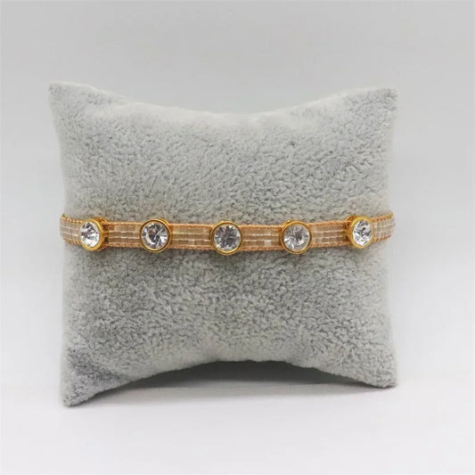 ALIYA New Arrive Miyuki Beaded Bracelet Fashion Shiny Rhinestone Jewelry High Quality Pulsera 2022 Bohemia Bracelets Wholesale