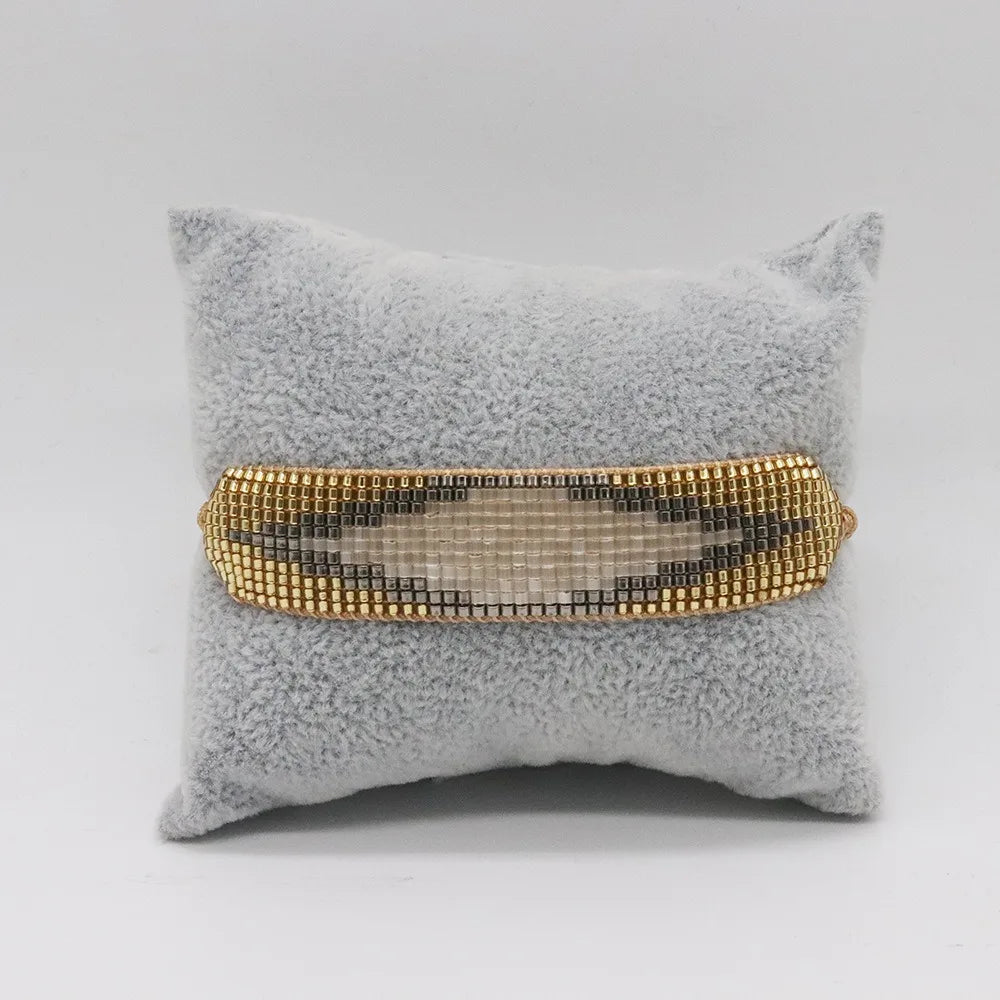 Boho Handmade Cuff Bracelet ALIYA Unique MIYUKI Fashion Woven Tassel Loom Pulseras Mujer Moda Girl Gifts for Women
