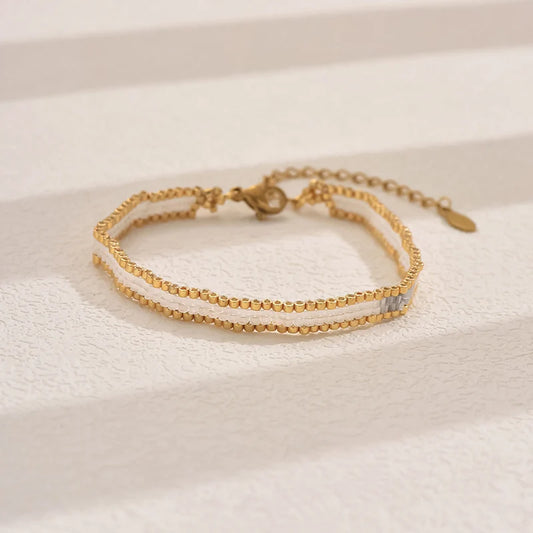 alcalia white camille bracelet 