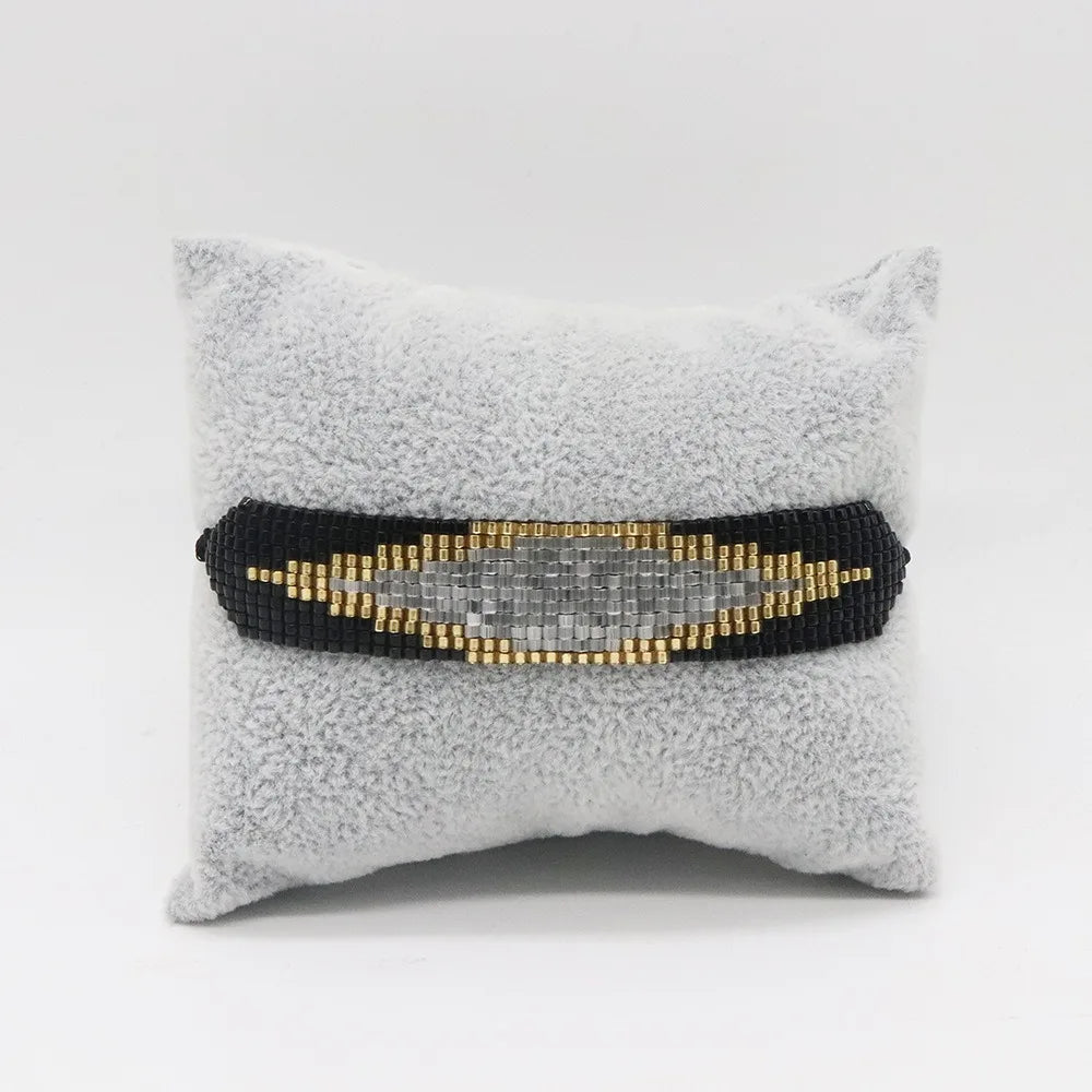 Boho Handmade Cuff Bracelet ALIYA Unique MIYUKI Fashion Woven Tassel Loom Pulseras Mujer Moda Girl Gifts for Women